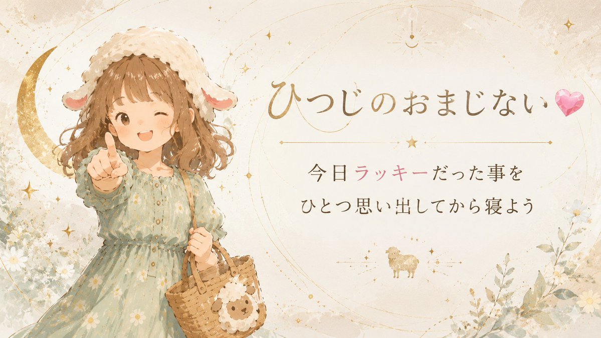 小羊睡前祈福海报
