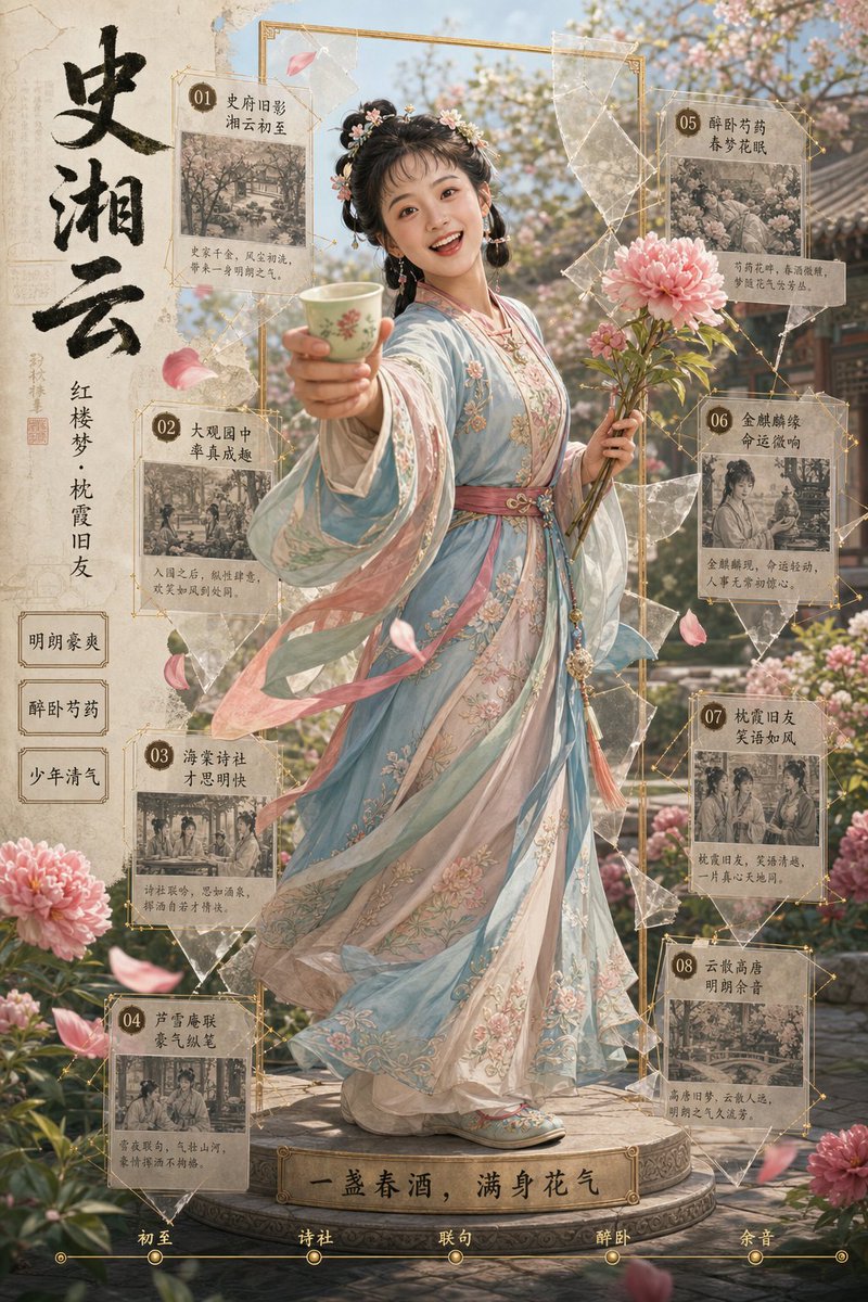 史湘云汉服故事海报