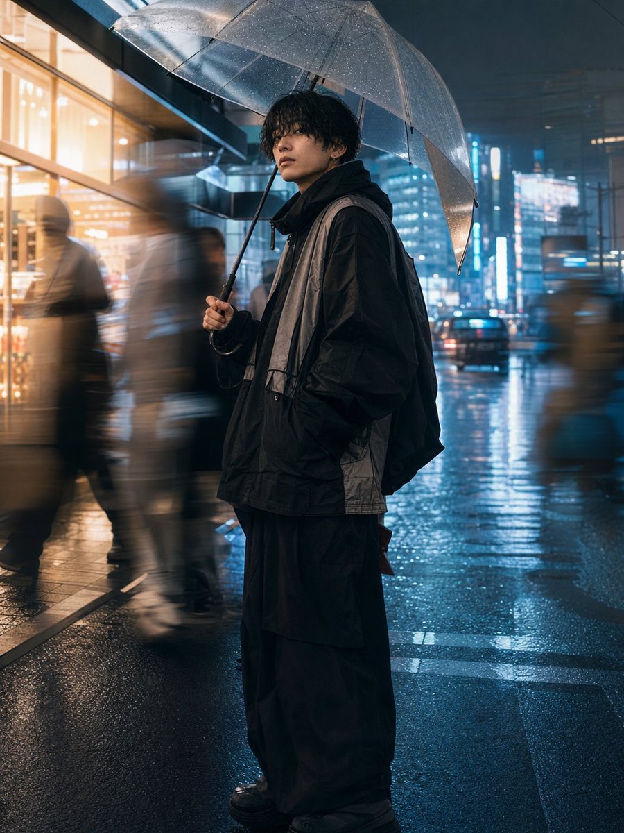 涩谷雨夜街拍