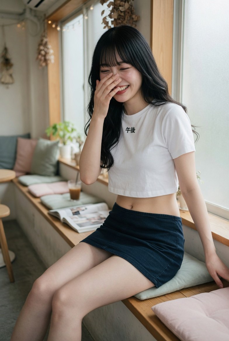 咖啡馆柔光年轻女性肖像 4