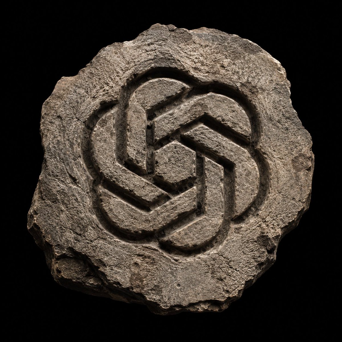 古老手工雕刻石质文物 Logo