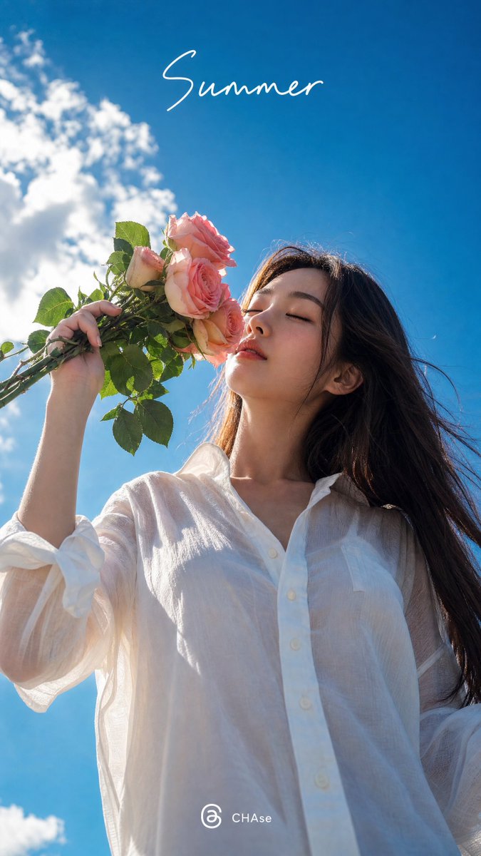 夏季玫瑰人像壁纸 2