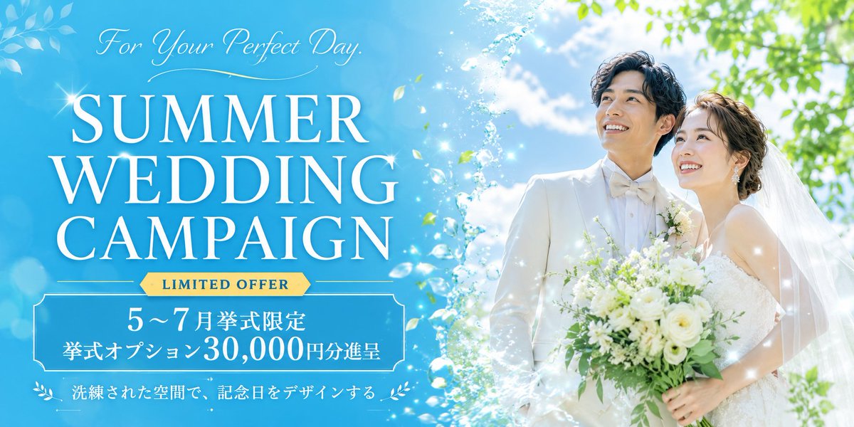 夏季婚礼活动横幅 2