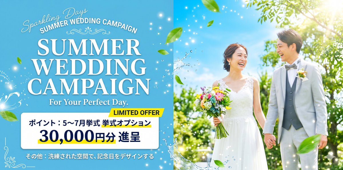 夏季婚礼活动横幅 3