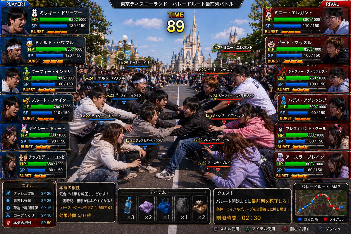 东京迪士尼海洋前排争夺战 UI 2
