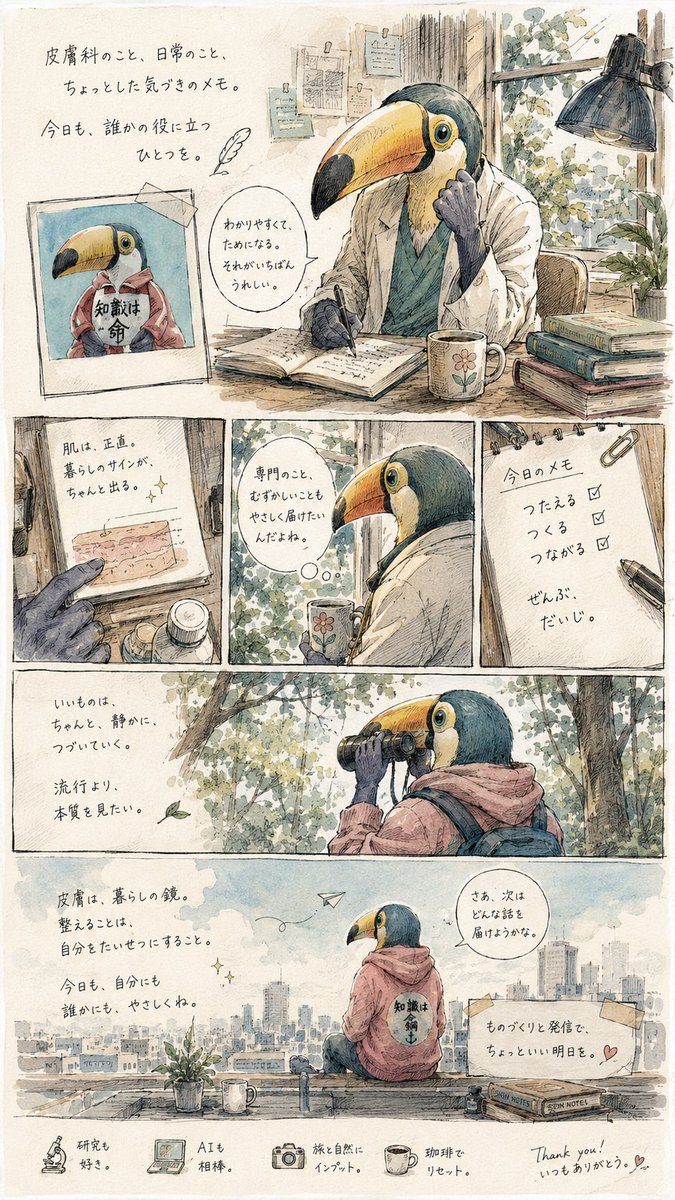 巨嘴鸟皮肤科医生日记漫画