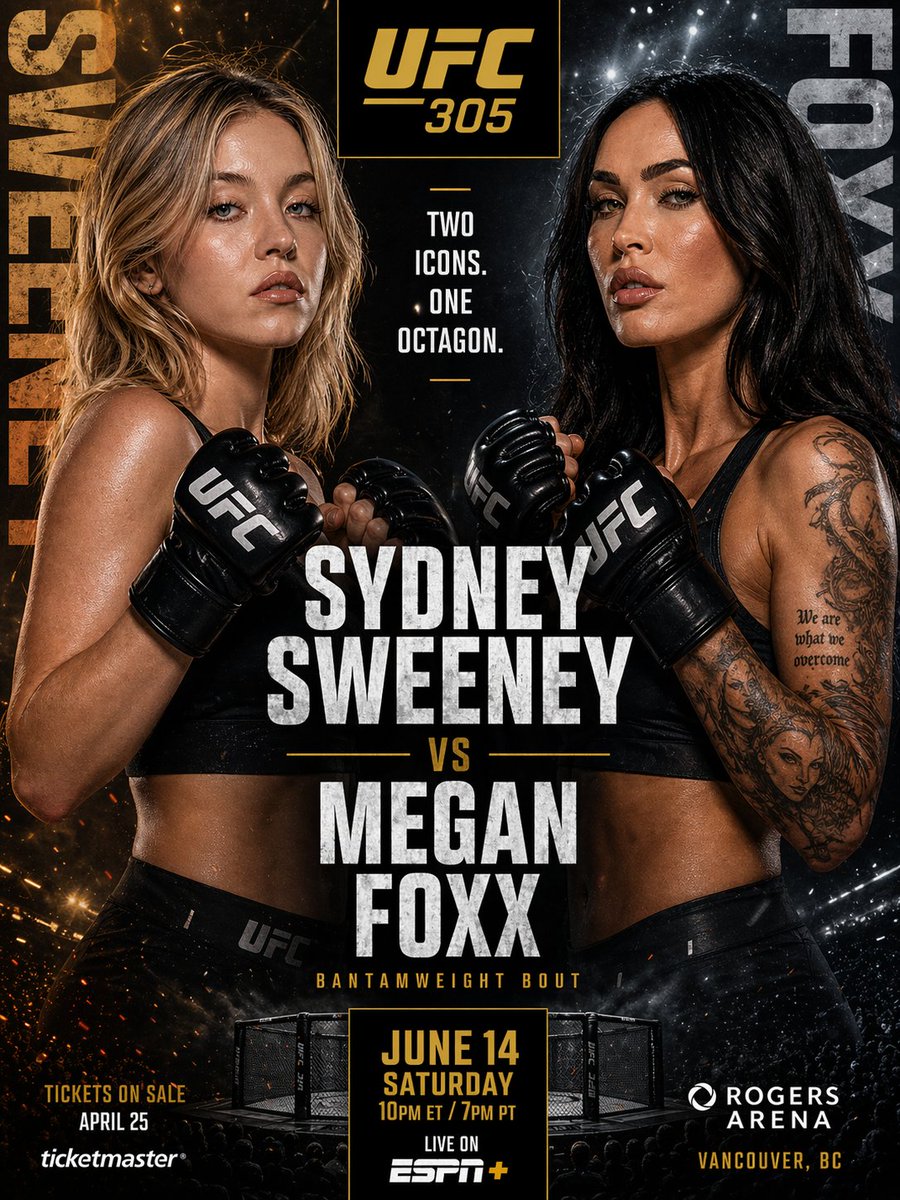 UFC 风格女子格斗海报