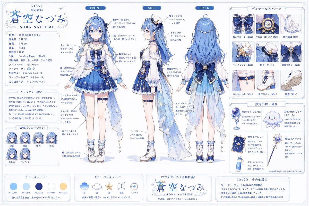 VTuber 角色设定参考图