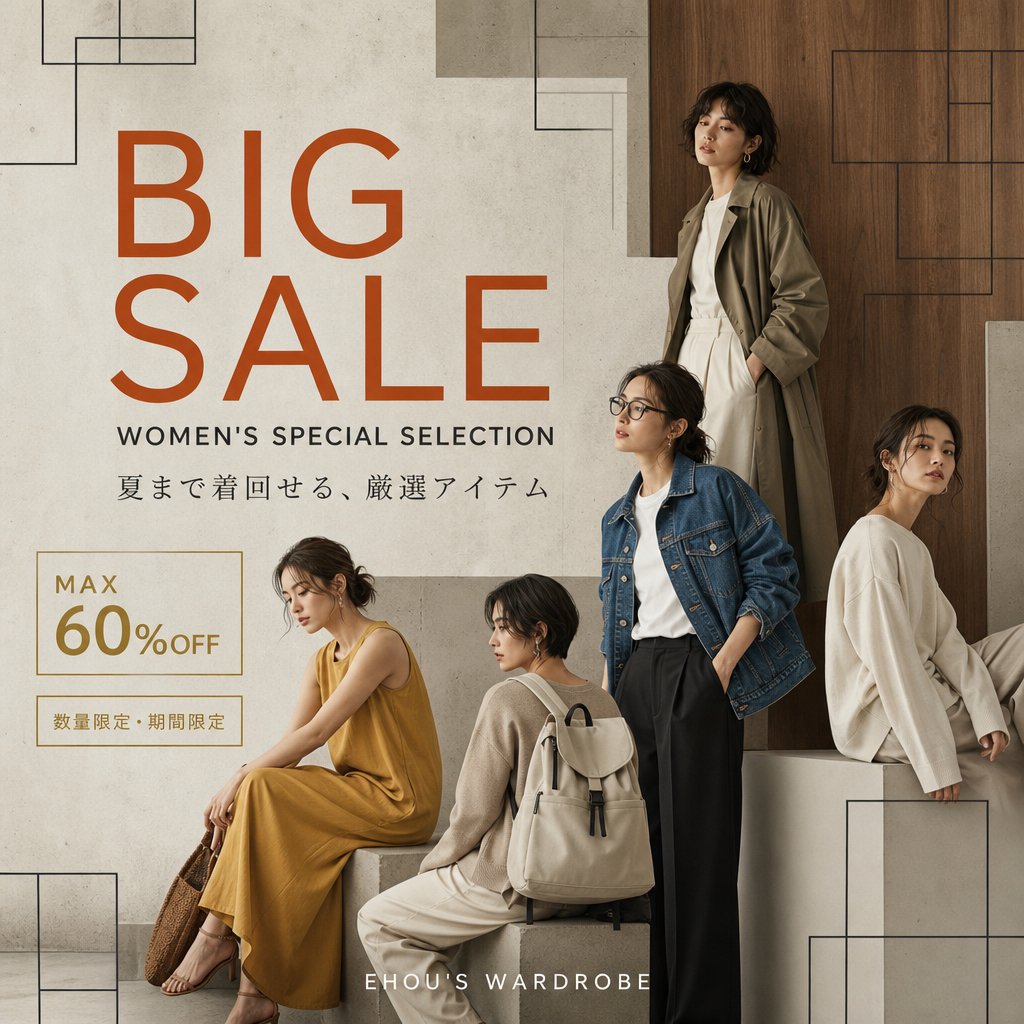 女性时尚大促海报