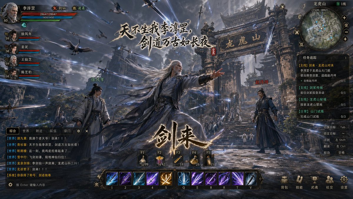 武侠 MMORPG 游戏截图