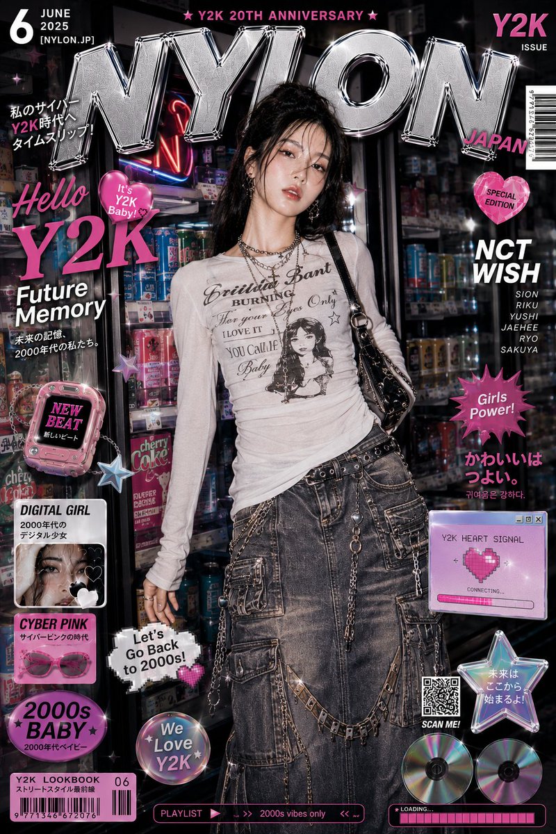 赛博朋克 Y2K 杂志封面 2