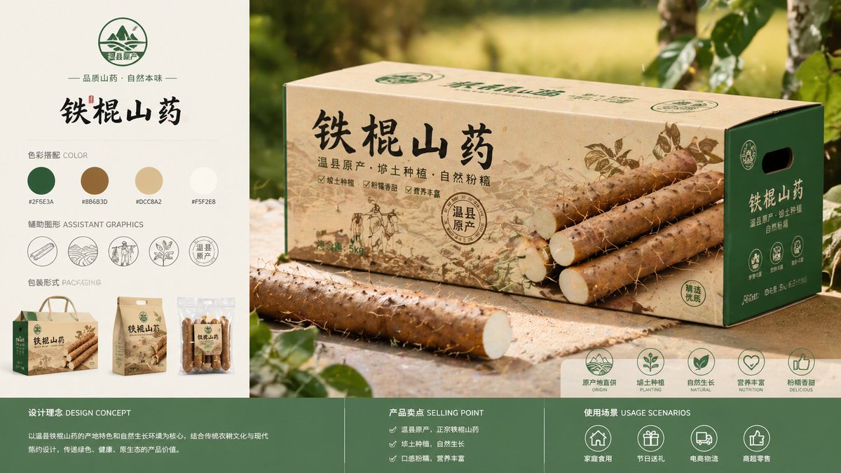 山药产品包装设计提示词 2