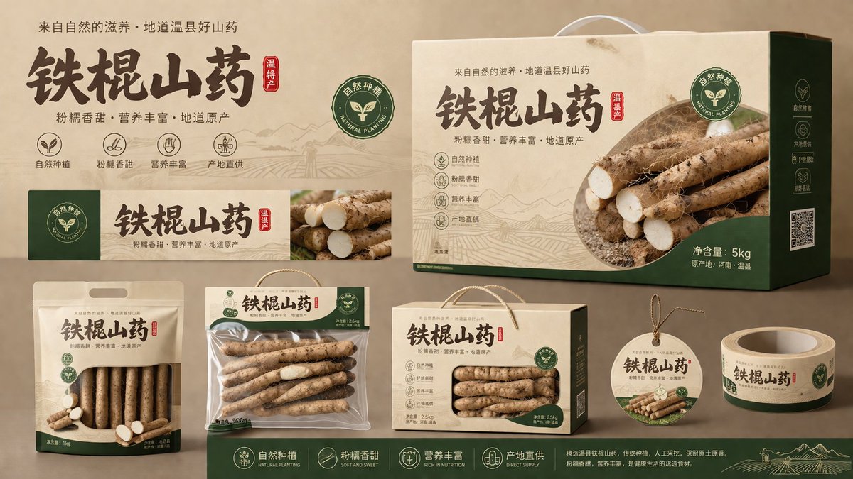 山药产品包装设计提示词 3