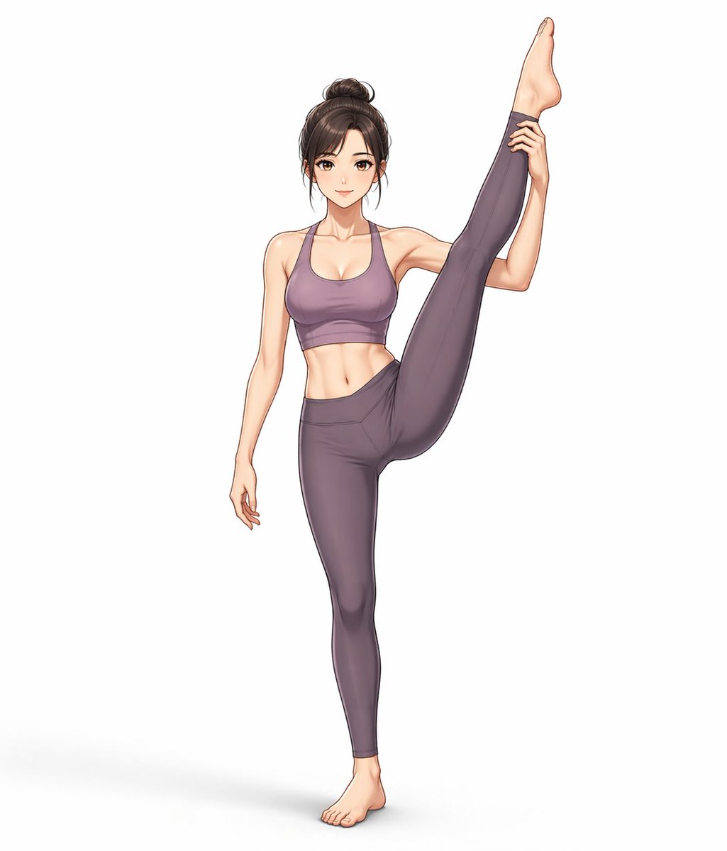 瑜伽服动漫插画 2