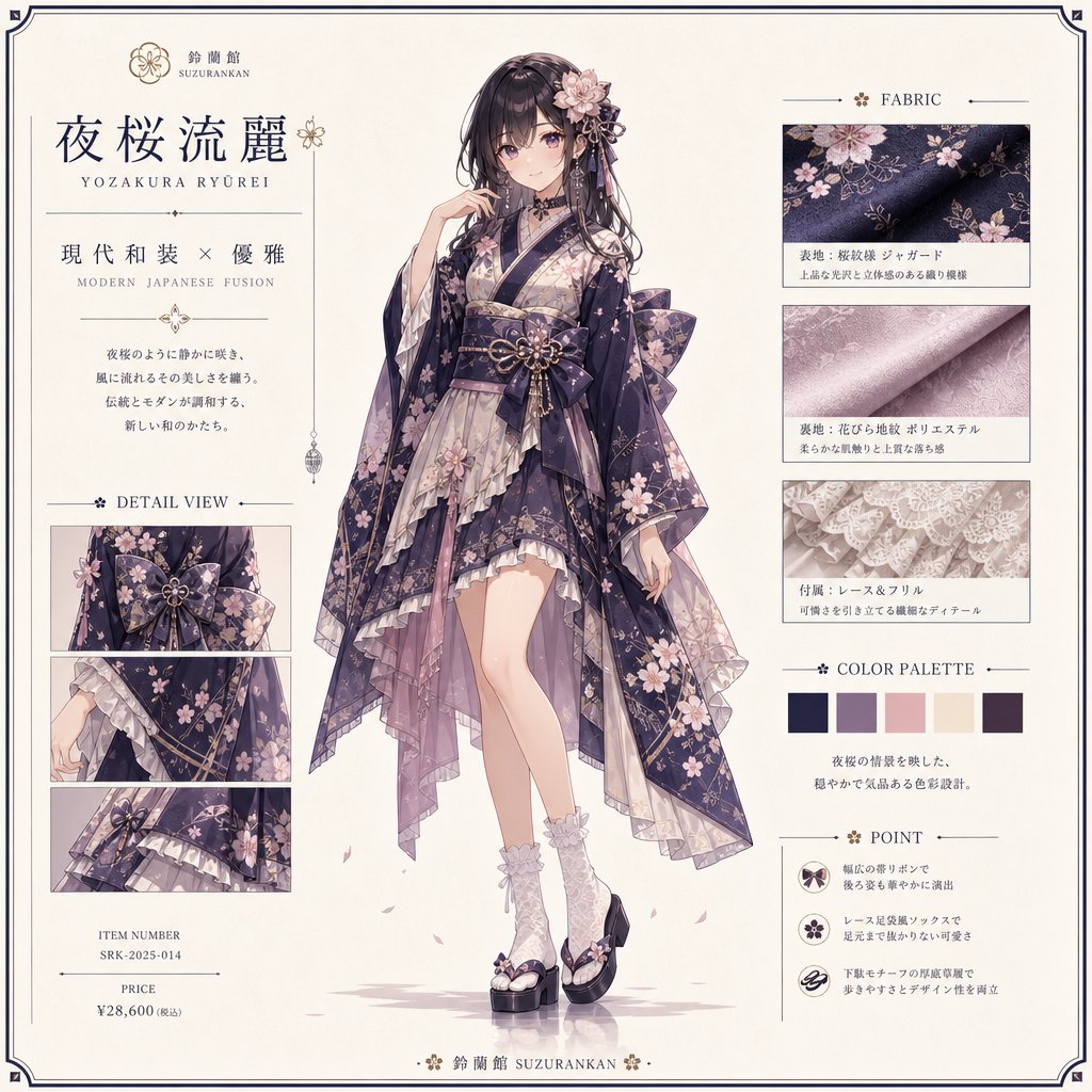 Yozakura 现代和服目录
