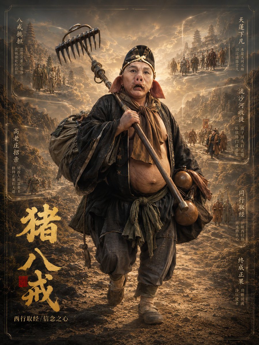 《西游记》猪八戒档案海报