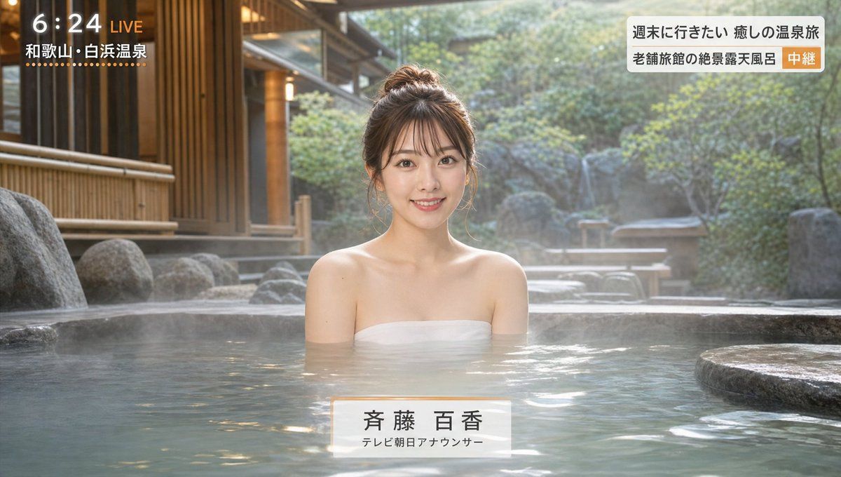 YouTube 缩略图 - 温泉电视节目报道场景