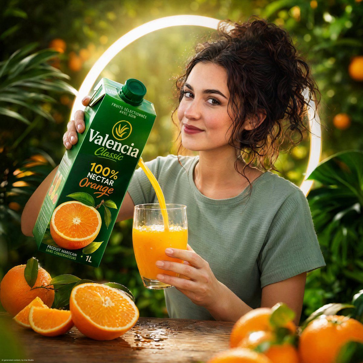 电商主图 - Orange Nectar 产品广告