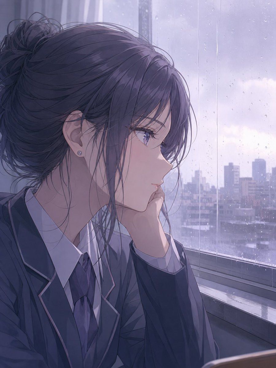个人资料 / 头像 - 雨中动漫学生肖像 2