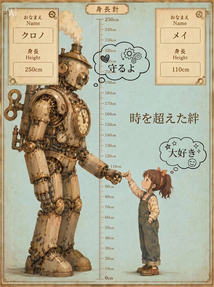 信息图 / 教育视觉图 - 蒸汽朋克身高差海报